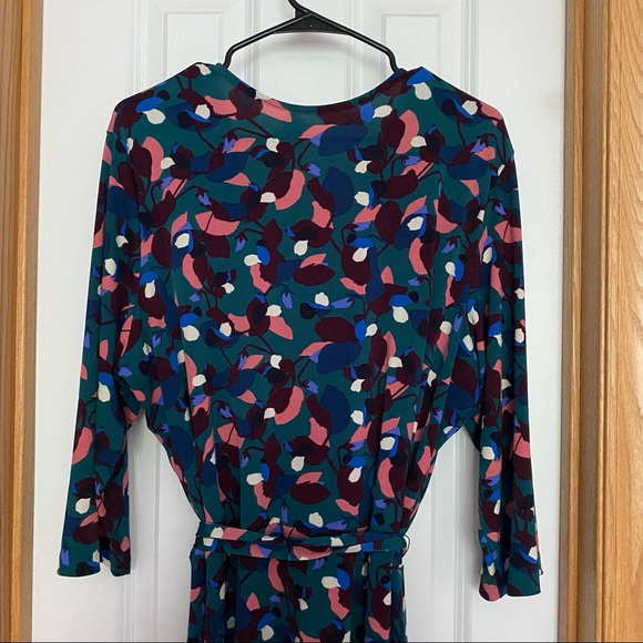 Leota Floral Printed Wrap Dress Size 3L Full Figure Size 22-24 - Picture 5 of 9